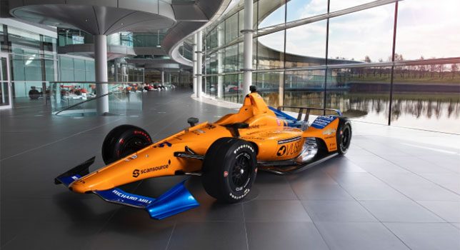 В McLaren представили раскраску машины для Indy 500